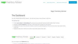 SIA Dashboard — Sage Inventory Advisor