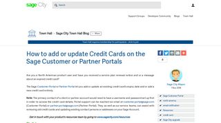 How to add or update Credit Cards on the Sage Customer or Partner ...