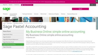 My Business Online: simple online accounting | Sage Pastel Accounting