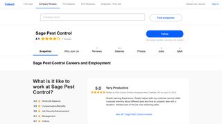 Sage Pest Control Careers and Employment | Indeed.com