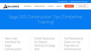 Sage 300 Construction Tips [Timberline Training] – Page 2 – Alliance ...
