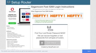 How to Login to the Sagemcom Fast 5260 - SetupRouter