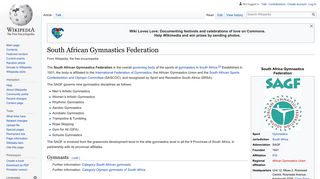 South African Gymnastics Federation - Wikipedia