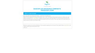 sagicor life insurance company's producer login