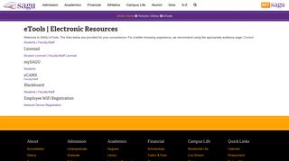 eTools | Electronic Resources - SAGU
