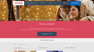 Saha Matrimonial - Matrimony - Saha Marriage - Jeevansathi.com