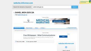 sahel.moh.gov.sa at Website Informer. Visit Sahel Moh.