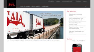 Saia Corporation - LTL, Truckload, and Logistics Services -