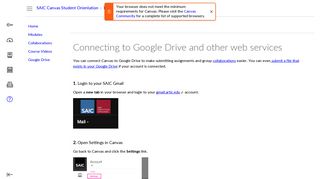 Connecting to Google Drive and other web services: SAIC Canvas ...