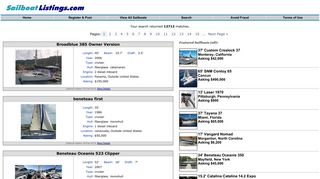 Sailboat Listings sailboats for sale by owner.