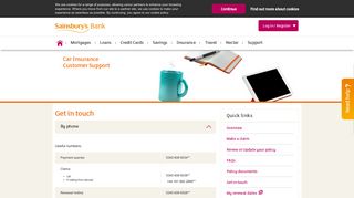 Car Insurance | Get in touch - Sainsbury's Bank