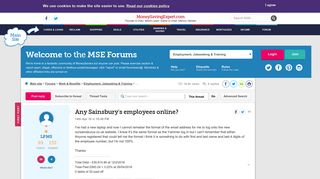 Any Sainsbury's employees online? - MoneySavingExpert.com Forums