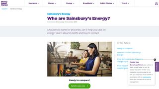 Sainsbury's Energy Information & Contact Details | MoneySuperMarket
