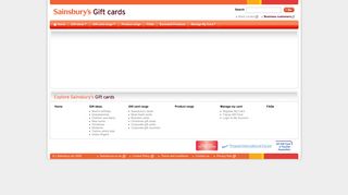 Manage Your Card - Sainsbury's Gifts