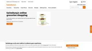 Sainsbury's online groceries shopping