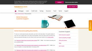 Policy documents | Home Insurance | Sainsbury's Bank