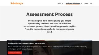 Assessment Process - Sainsbury's Careers - Sainsbury's Jobs