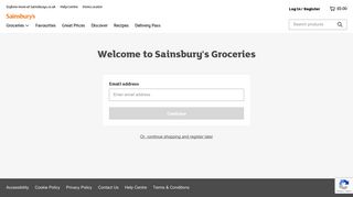 Log in | Sainsbury's