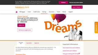 eSaver Special Savings Accounts | Internet ... - Sainsbury's Bank