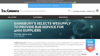 Sainsbury's selects Wesupply to provide B2B service - TrueCommerce