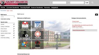 MyFrancis - Saint Francis University