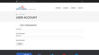 User account | Saint-Gobain North America