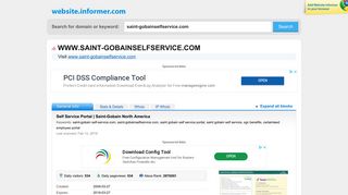 saint-gobainselfservice.com at WI. Self Service Portal | Saint-Gobain ...