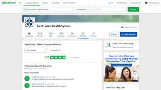 Saint Luke's Health System Employee Benefits and Perks | Glassdoor