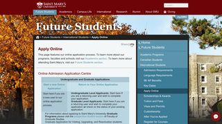 Saint Mary's University | International students - apply online
