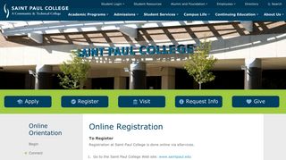 Online Registration - Saint Paul College