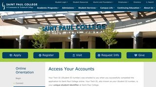 Access Accounts - Saint Paul College