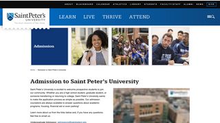 Admission - Saint Peter's University