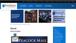 Email - Information Technology Services - Saint Peter's University