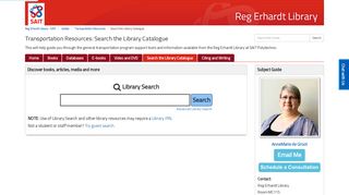 Search the Library Catalogue - Guides at Reg Erhardt Library - SAIT
