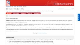Basic Rules - IEEE Citation Style - Guides at Reg Erhardt Library - SAIT