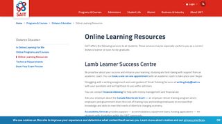 Online Learning Resources | SAIT, Calgary, Alberta