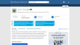SAIT TDC 9.0 Download (Free) - Informer Technologies, Inc.