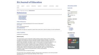 Submissions - SA Journal of Education