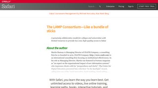 The LAMP Consortium—Like a bundle of sticks - Sakai Courseware ...