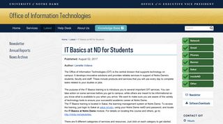 IT Basics at ND for Students - OIT - University of Notre Dame