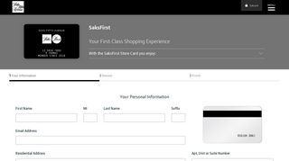 Saks Fifth Avenue Saks First Credit Card - Your Information