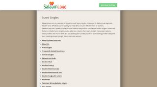 Sunni Singles - SalaamLove.com