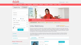 Urdu Matrimonials - No 1 Site for Urdu Matrimony ... - Shaadi.com