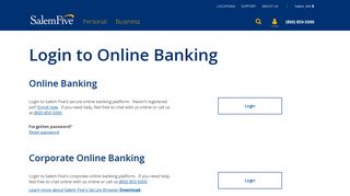 Login to Online Banking | Salem Five Bank