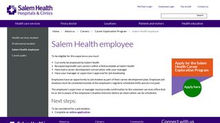Salem Health employees | Career Exploration Program | Salem Health