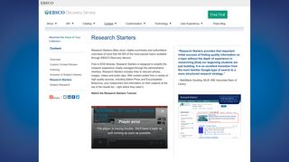 Research Starters | Content | EBSCO Discovery Service