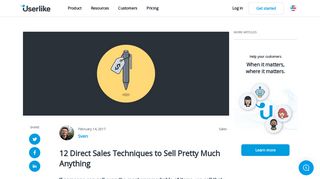 12 Direct Sales Techniques to Sell Pretty Much Anything - Userlike
