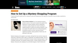 How to Set Up a Mystery Shopping Program | Inc.com