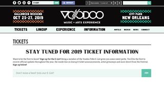 Tickets – Voodoo Music + Arts Experience