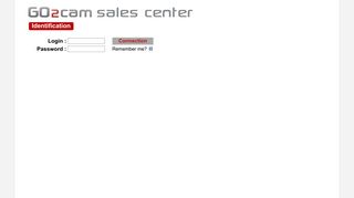 GO2Cam Sales Center - Login Page